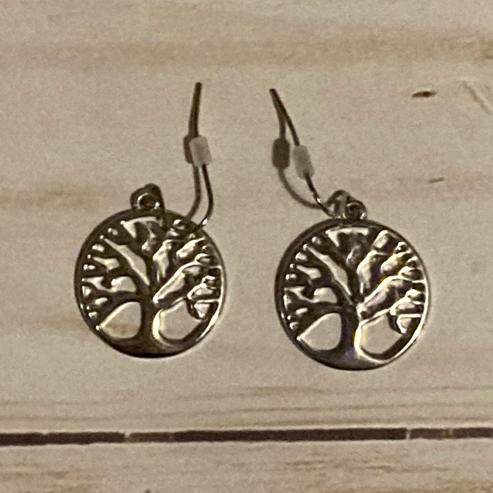 Silver Tree Earrings